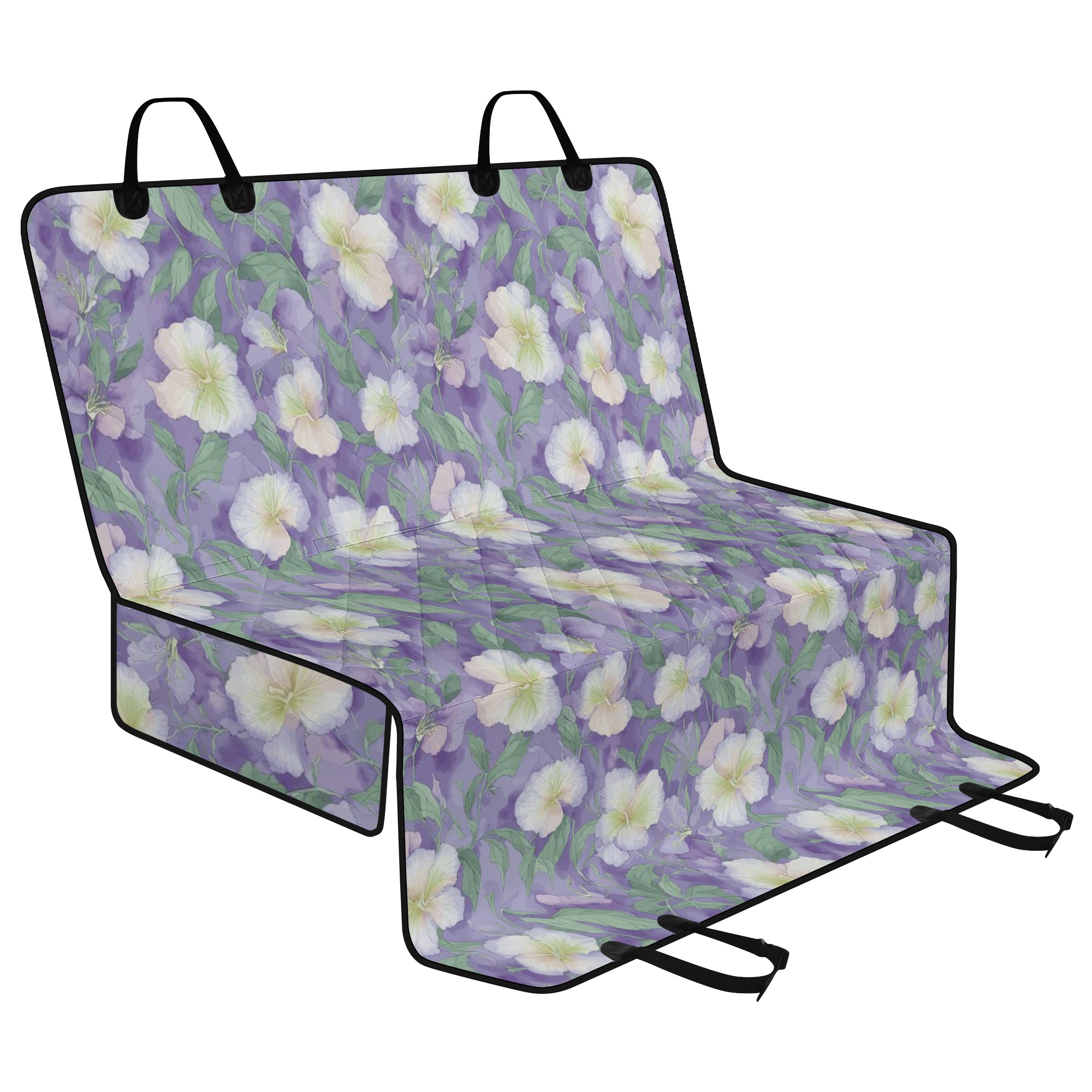 Pastel flowers, dog car seat covers, back seat cover for dogs