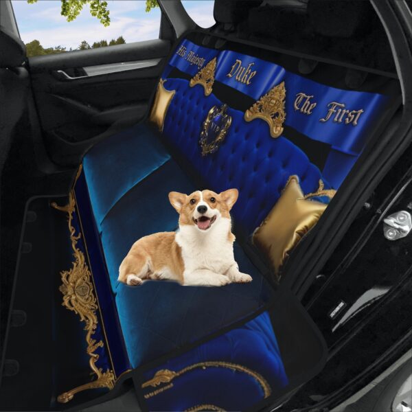 Personalized dog car seat covers, back seat cover for dogs, royal, luxury